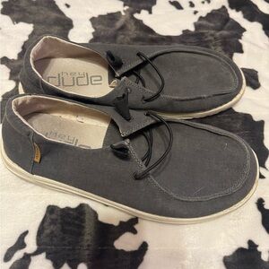 Hey Dude Charcoal Canvas Men's Loafers